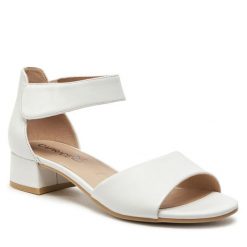 Sandały Caprice. Czarne sandały damskie Caprice, bez wzorów, bez obcasa, na słupku, bez zapięcia. Za 339.99 zł.