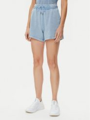 Guess Jeans Szorty sportowe W5GD0N KCTJ1 Niebieski Relaxed Fit. Niebieskie szorty sportowe damskie Guess Jeans, m, z aplikacjami, z bawełny, sportowe. Za 179.99 zł.