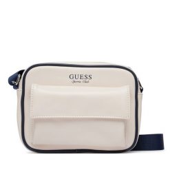 Torebka Guess. Białe listonoszki damskie Guess, z aplikacjami, bez dodatków. Za 294.99 zł.