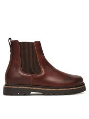 Birkenstock Sztyblety Highwood 1025782 Brązowy. Brązowe botki damskie Birkenstock, ze skóry, bez obcasa, na płaskiej podeszwie, bez zapięcia. Za 689.99 zł.