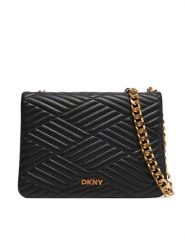 DKNY Torebka R44EKI06 Czarny. Czarne torebki do ręki damskie DKNY, bez wzorów, ze skóry, wizytowe, bez dodatków. Za 519.99 zł.