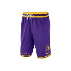 Spodnie koszykarskie męskie Nike Nba Los Angeles Lakers. Fioletowe krótkie spodenki sportowe męskie Nike, m, bez wzorów, z materiału, do koszykówki. Za 362.00 zł.