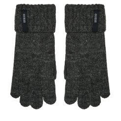 Rękawiczki Męskie Guess. Szare rękawiczki męskie Guess, z aplikacjami, z dzianiny. Za 139.99 zł.
