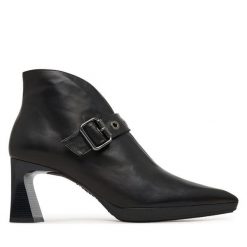 Botki Hispanitas. Czarne botki damskie Hispanitas, bez obcasa, na słupku, bez zapięcia. Za 749.99 zł.