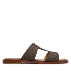 Klapki MICHAEL Michael Kors. Brązowe klapki damskie MICHAEL Michael Kors, bez wzorów, bez obcasa. Za 529.99 zł.