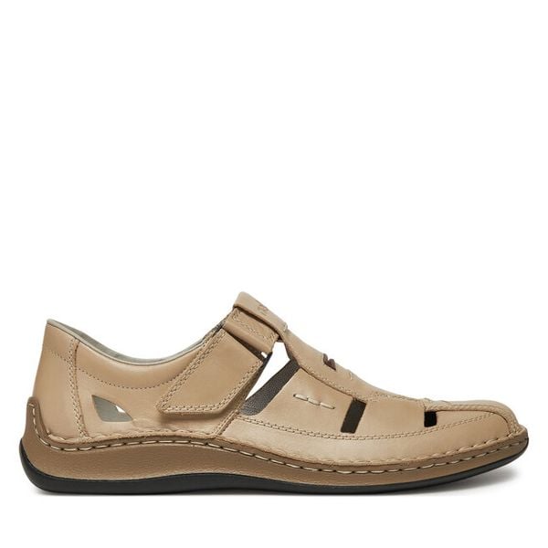 Sandały Rieker. Brązowe sandały męskie Rieker, bez zapięcia. Za 369.99 zł.