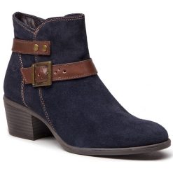 Botki TAMARIS - 1-25010-21 Navy/Espresso 833. Kozaki damskie marki Tamaris. W wyprzedaży za 189.00 zł.