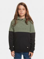 Quiksilver Bluza Embosshoodyouth Otlr EQBFT03865 Zielony Regular Fit. Zielone bluzy dla chłopców Quiksilver, bez wzorów, z bawełny, bez ramiączek, bez kaptura. Za 129.99 zł.