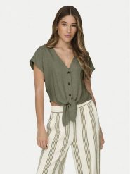 ONLY Koszula Siesta 15322270 Zielony Regular Fit. Zielone bluzki damskie Only, xl, bez wzorów, z wiskozy, bez kołnierzyka, bez ramiączek. Za 79.99 zł.