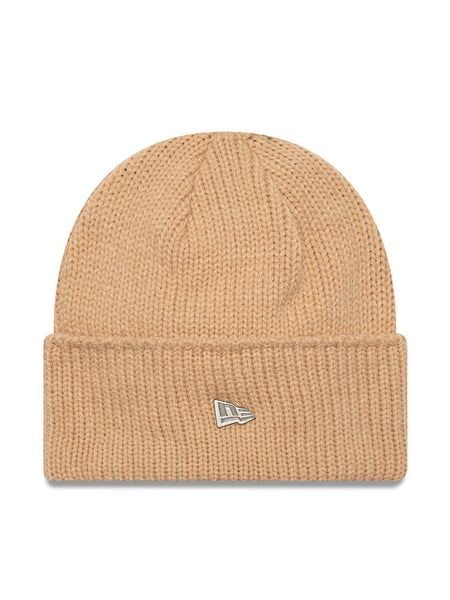 New Era Czapka Ne Wide Cuff Beanie 60565427 Beżowy. Brązowe czapki i kapelusze damskie New Era, na zimę, bez wzorów, z materiału. Za 99.99 zł.