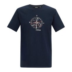 T-shirt Męski Kompas Cline IX. Niebieskie koszulki sportowe męskie Regatta, m, bez wzorów, bez kołnierzyka, bez ramiączek, trekkingowe. Za 66.99 zł.