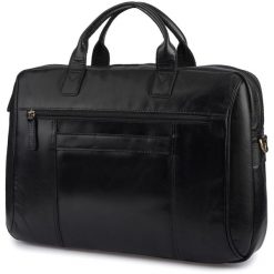 Torba męska skórzana na ramię laptopa duża czarna biznesowa Beltimore N01. Czarne torby na laptopa męskie bez wzorów, biznesowe, na ramię, duże. Za 379.90 zł.