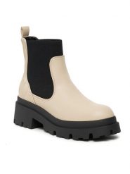 ONLY Botki 15304994 Beżowy. Brązowe botki damskie Only, ze skóry, bez obcasa, na płaskiej podeszwie, bez zapięcia. Za 249.99 zł.