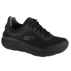 Buty sportowe Sneakersy męskie, Skechers D'Lux Walker. Czarne buty sportowe męskie Skechers, bez zapięcia, trekkingowe. Za 369.99 zł.