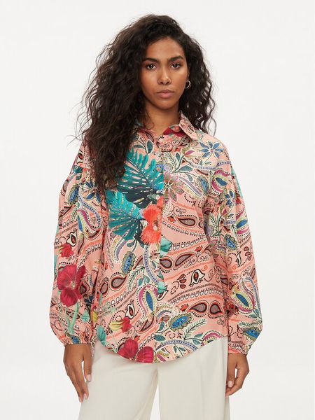 Marciano Guess Koszula 4GGH19 9871Z Kolorowy Regular Fit. Bluzki damskie Marciano Guess, z aplikacjami, z bawełny, bez kołnierzyka, bez ramiączek. Za 419.99 zł.