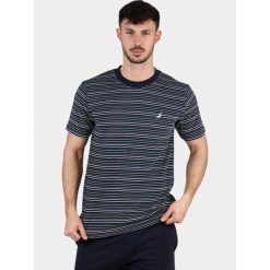 T-shirt męski Nautica Zeffiro. Niebieskie t-shirty męskie Nautica, m, bez wzorów, biznesowe, bez kołnierzyka. Za 179.00 zł.