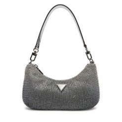 Torebka Guess. Szare torebki do ręki damskie Guess, z aplikacjami, klasyczne, bez dodatków. Za 399.99 zł.
