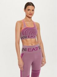 EA7 Emporio Armani Biustonosz sportowy 6DTH51 TJDGZ 2305 Fioletowy. Fioletowe koszulki sportowe damskie EA7 Emporio Armani, s, bez wzorów, z syntetyku, bez kołnierzyka, bez ramiączek, na fitness i siłownię. Za 179.99 zł.