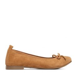 Baleriny Lasocki. Brązowe baleriny damskie Lasocki, bez wzorów, bez obcasa. Za 159.99 zł.