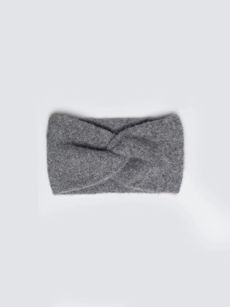 Opaska damska z ozdobnym splotem szara Nefreti 902. Szare czapki i kapelusze damskie Big Star, na zimę, bez wzorów, z dzianiny, eleganckie. Za 59.99 zł.
