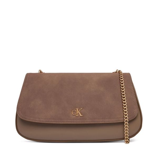Torebka Calvin Klein. Brązowe torebki do ręki damskie Calvin Klein, bez wzorów, wizytowe, bez dodatków. Za 402.99 zł.
