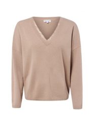 Marie Lund wełniana bluzka Kobiety Wełna merino beżowy, L. Brązowe bluzki damskie Marie Lund, l, bez wzorów, z wełny, bez kołnierzyka, bez ramiączek. Za 299.95 zł.