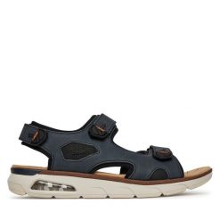 Sandały Rieker. Niebieskie sandały męskie Rieker, bez zapięcia. Za 379.99 zł.