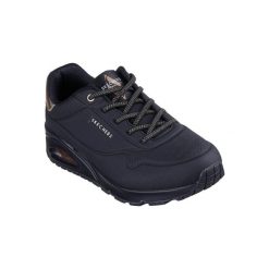 Sneakersy damskie Skechers Uno-Shimmer Away. Czarne obuwie sportowe damskie Skechers, bez wzorów, z gumy, trekkingowe, Skechers Sport. W wyprzedaży za 343.80 zł.