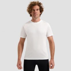 Funkcjonalna koszulka męska Rogelli PROMOTION. Niebieskie buty sportowe męskie Rogelli, m, bez wzorów, bez kołnierzyka, bez ramiączek, do biegania. Za 48.00 zł.