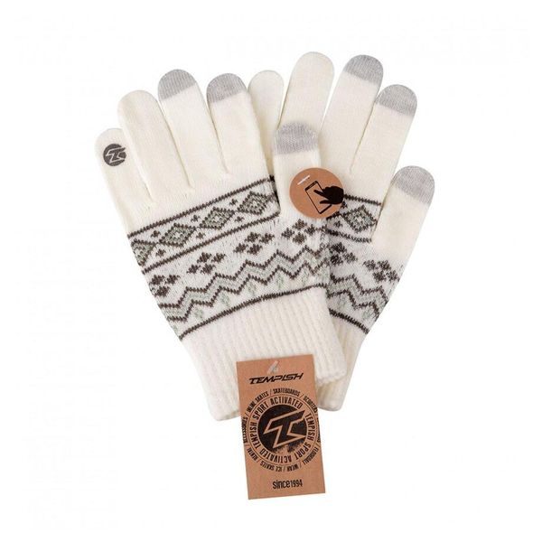 Rękawiczki do ekranów dotykowych TEMPISH Touchscreen. Białe rękawiczki damskie TEMPISH, bez wzorów, z elastanu. Za 29.00 zł.