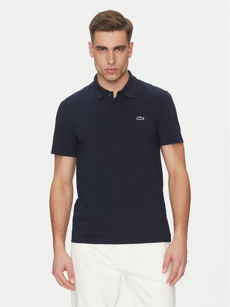 Lacoste Polo DH5522 Granatowy Regular Fit. Niebieskie koszulki polo męskie Lacoste, m, bez wzorów, z bawełny, bez ramiączek. Za 282.99 zł.