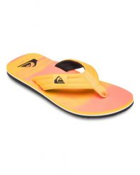 Japonki plażowe męskie Quiksilver MOLOKAI LAYBACK. Czerwone klapki męskie Quiksilver, z bawełny. Za 109.99 zł.