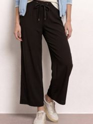 Street One spodnie wsuwane Kobiety wiskoza czarny, 40-26. Czarne spodnie materiałowe damskie Street One, s, bez wzorów, z tkaniny. Za 139.95 zł.