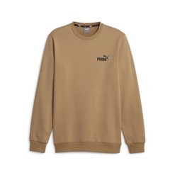 Bluza męska Puma ESS Small Logo Crew FL. Brązowe bluzy męskie Puma, m, bez wzorów, z bawełny, z kapturem. Za 234.65 zł.