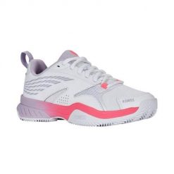 Buty do tenisa damskie K-Swiss Speedex Hb. Białe obuwie sportowe damskie K-SWISS, bez wzorów, z materiału, tenisowe. Za 589.00 zł.