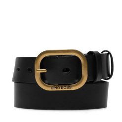 Pasek Damski GINO ROSSI. Czarne paski damskie Gino Rossi, bez wzorów. Za 99.99 zł.