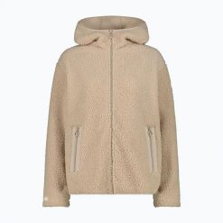 Płaszcz damski CMP 36P2916 Long Teddy. Brązowe płaszcze damskie CMP, bez wzorów, eleganckie, długie, bez kaptura. Za 347.45 zł.