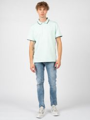 Guess Koszulka Polo | M2GP34KARS0 | Mężczyzna | Turkusowy. Niebieskie koszulki polo męskie Guess, m, z aplikacjami, z bawełny, bez ramiączek. W wyprzedaży za 159.00 zł.