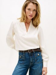 Tommy Hilfiger Bluzka tunika Kobiety Bawełna beżowy, 44. Brązowe tuniki damskie Tommy Hilfiger, uniwersalny, bez wzorów, z bawełny, biznesowe, bez kołnierzyka, bez ramiączek. Za 229.95 zł.