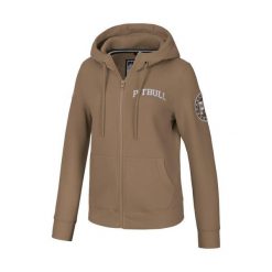 Bluza damska Pitbull rozpinana z kapturem Tyrian. Brązowe bluzy sportowe damskie PITBULL, bez wzorów, na fitness i siłownię. Za 249.00 zł.