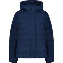 Kurtka puchowa zapinana na zamek z odpinanym kapturem damska CMP. Niebieskie kurtki sportowe damskie CMP, bez wzorów, z puchu, z kapturem, trekkingowe. W wyprzedaży za 518.90 zł.