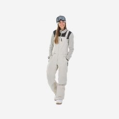 Second Life - Spodnie snowboardowe ogrodniczki damskie... - Stan Dobry. Brązowe spodnie materiałowe damskie DREAMSCAPE, na zimę, s, bez wzorów, z materiału, narciarskie. Za 399.00 zł.