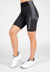 Selah Bezszwowe Cycling Szorty - Czarny. Czarne szorty sportowe damskie GORILLA WEAR, l, bez wzorów, z elastanu, na fitness i siłownię. Za 206.00 zł.