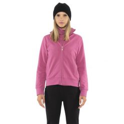 Bluza ciepła z pełny zamek błyskawiczny na czas wolny. Fioletowe bluzy damskie LEONE 1947 APPAREL, bez wzorów, z bawełny, bez kaptura. W wyprzedaży za 134.57 zł.