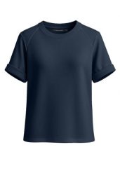 Granatowa bluzka z modalem TM-ELI. Bluzki damskie Volcano, uniwersalny, bez wzorów, z elastanu, wizytowe, bez kołnierzyka, bez ramiączek. Za 79.99 zł.