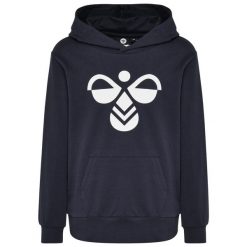 Bluza dziecięca z kapturem Hummel hmlcuatro. Fioletowe swetry dla dziewczynek Hummel, bez wzorów, sportowe, bez kołnierzyka, bez ramiączek, z kapturem. Za 198.50 zł.