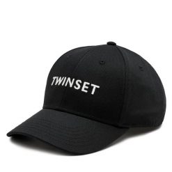 Czapka z daszkiem TWINSET. Czarne czapki i kapelusze damskie Twinset, bez wzorów. Za 459.99 zł.