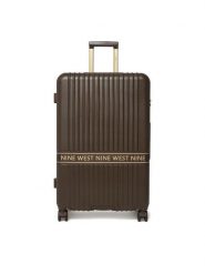Nine West Walizka duża CEO-NW-L-001-10 Brązowy ciemny. Brązowe walizki damskie Nine West, bez wzorów, z tworzywa sztucznego, duże. Za 399.99 zł.