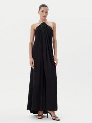 Eleh Sukienka wieczorowa ESS250045 Czarny Regular Fit. Czarne sukienki damskie Eleh, l, bez wzorów, z acetatu, wizytowe, bez kołnierzyka, bez ramiączek. Za 699.99 zł.
