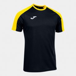 Koszulka do piłki nożnej męska Joma Eco Champioship z krótkim rękawem. Czarne koszulki sportowe męskie Joma, m, bez wzorów, bez kołnierzyka, bez ramiączek, do piłki nożnej. Za 140.99 zł.